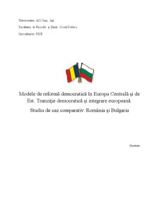 Modele de reformă democratică în Europa Centrală și de Est - tranziție democratică și integrare europeană - Pagina 1