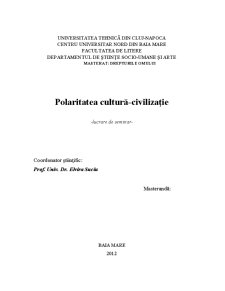 Polaritatea cultură-civilizație - Pagina 1