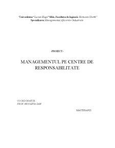Management pe Centre de Responsabilitate - Pagina 1