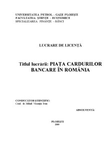 Piața Cardurilor Bancare în România - Pagina 2