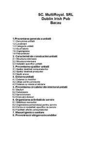 Gestiune alimentară și catering - Dublin Pub - Pagina 1