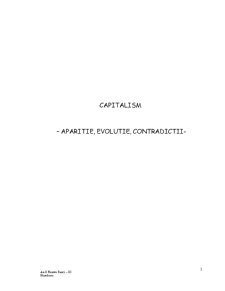 Capitalism - Aparitie, Evolutie, Controverse - Pagina 1