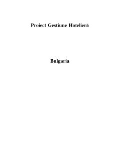 Gestiune hotelieră - Bulgaria - Pagina 1