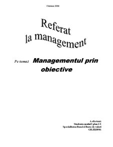 Managementul prin Obiective - Pagina 1