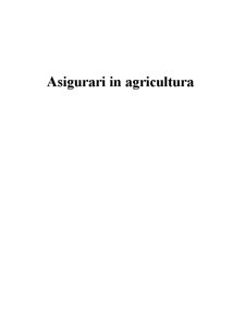 Asigurări în agricultură - Pagina 1