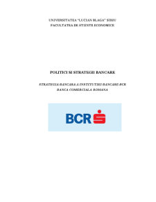 Strategia bancară la BCR - Pagina 1