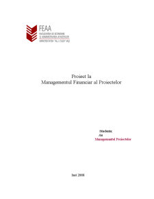 Managementul Financiar al Proiectelor - Pagina 1