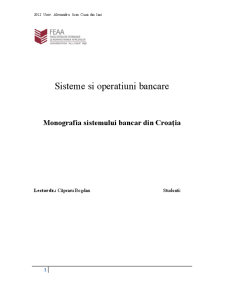 Monografia Sistemului Bancar din Croația - Pagina 1