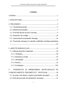 Terorismul - elemente de psihosociologie individuală - Pagina 2