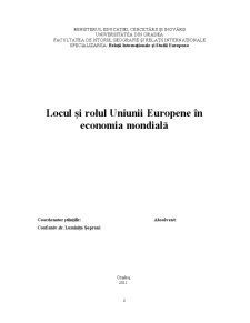 Locul și Rolul Uniunii Europene în Economia Mondială - Pagina 2