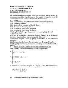Analiză Matematică II - Pagina 1