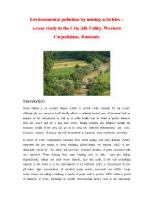 Environmental Pollution by Mining Activities - A Case Study în the Criș Alb Valley Western Carpathians - Pagina 1