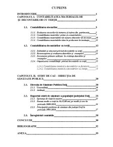 Contabilitatea Materialelor și Decontărilor cu Terții - Pagina 1