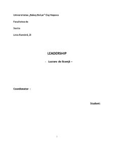 Leadershipul și Inteligența Emoțională - Pagina 1