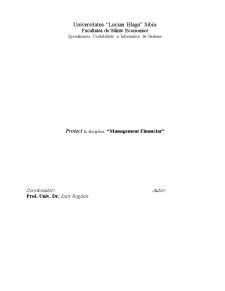 Funcțiile și organizarea managementului financiar în firmă - Pagina 1