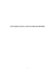 Contabilitatea Capitalurilor Proprii - Pagina 1