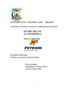 Studiu de Caz SC Petrom SA - Pagina 1