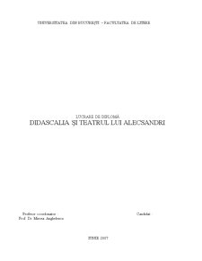 Didascalia și Teatrul lui Alecsandri - Pagina 1
