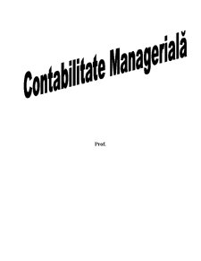 Contabilitate Managerială - Pagina 1