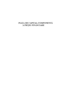 Piața de capital - componentă a pieței financiare - Pagina 1