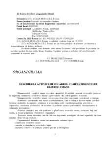 Proiectarea sistemului informațional al compartimentului resurse umane din cadrul SC Acasa Mob SRL Roman - Pagina 5