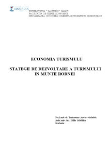 Economia turismulu stategii de dezvoltare a turismului în Munții Rodnei - Pagina 1