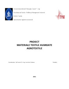 Materiale Textile Avansate - Agrotextile - Pagina 1