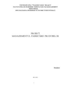 Managementul Fabricării Produselor - Pagina 1