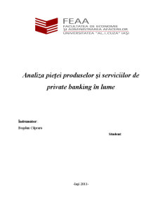 Analiza Pieței Produselor și Serviciilor de Private Banking în Lume - Pagina 1
