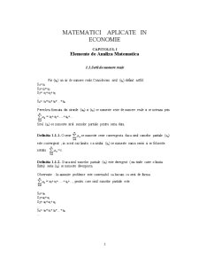 Matematici Economice - Capitolul 1 - Pagina 1