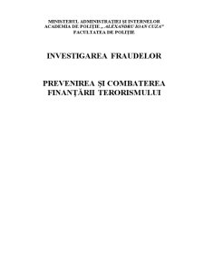 Investigarea fraudelor - prevenirea și combaterea finanțării terorismului - Pagina 1