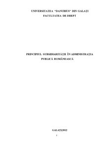 Principiul subsidiarității în administrația publică românească - Pagina 2