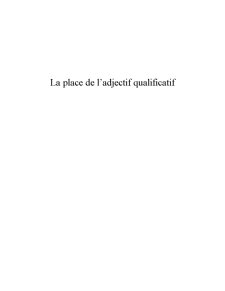 La Place de L-Adjectif Qualificatif - Pagina 1