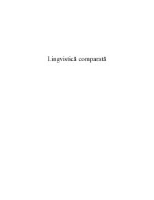 Lingvistică Comparată - Pagina 1