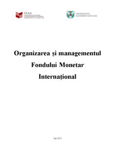 Organizarea și Managementul Fondului Monetar Internațional - Pagina 1
