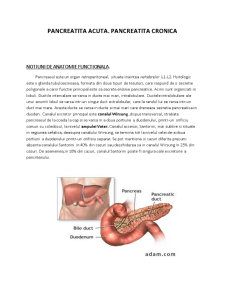 Pancreatită acută - pancreatită cronică - Pagina 1