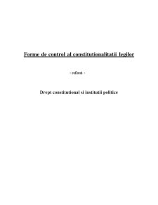 Forme de control al constituționalității legilor - Pagina 1