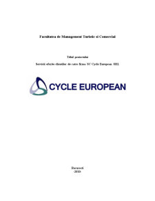 Servicii oferite clienților de către firma SC Cycle European SRL - Pagina 1