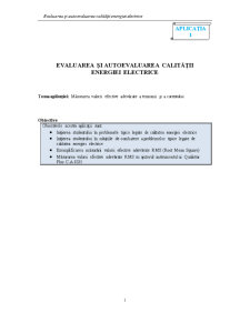 Evaluarea și Autoevaluarea Calității Energiei Electrice - Pagina 1