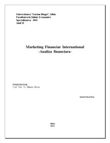 Management financiar internațional - Pagina 1