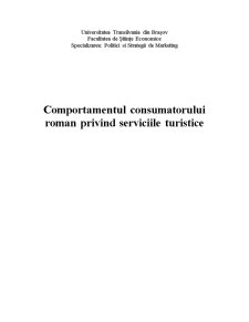 Comportamentul consumatorului român privind serviciile turistice - Pagina 1