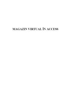 Magazin Virtual în Access - Pagina 2