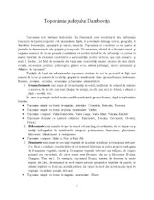 Toponomia județului Dâmbovița - Pagina 1