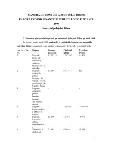 Raport privind Finanțele Publice Locale pe Anul 2009 la Nivelul Județului Bihor - Pagina 2