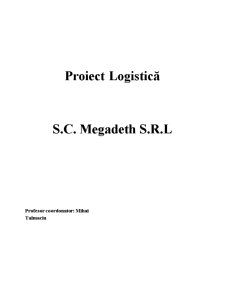 Proiect logistică SC Megadeth SRL - Pagina 1