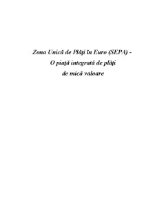 Zona unică de plăți în euro - SEPA - Pagina 1