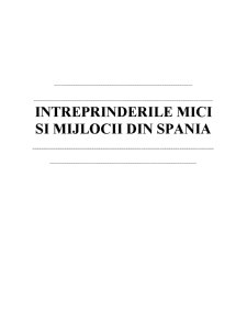 Întreprinderile mici și mijlocii din Spania - Pagina 1