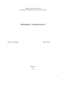 Terorismul internațional - Pagina 1