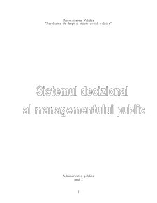 Sistemul Decizional al Managementului Public - Pagina 1