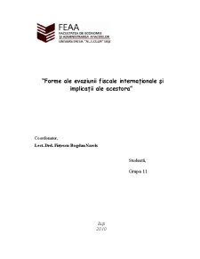 Forme ale Evaziunii Fiscale Internaționale și Implicații ale Acestora - Pagina 1